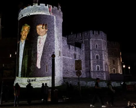 Four Arrested After Pictures of Trump and Epstein Displayed on Windsor Castle
